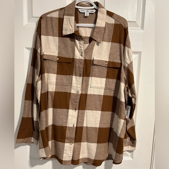 NWT Old Navy Boyfriend Plaid Shirt - Picture 1 of 10